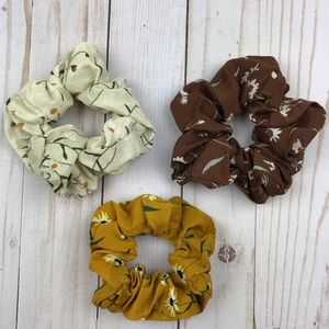Set of Floral Hair Tie Schrunchies